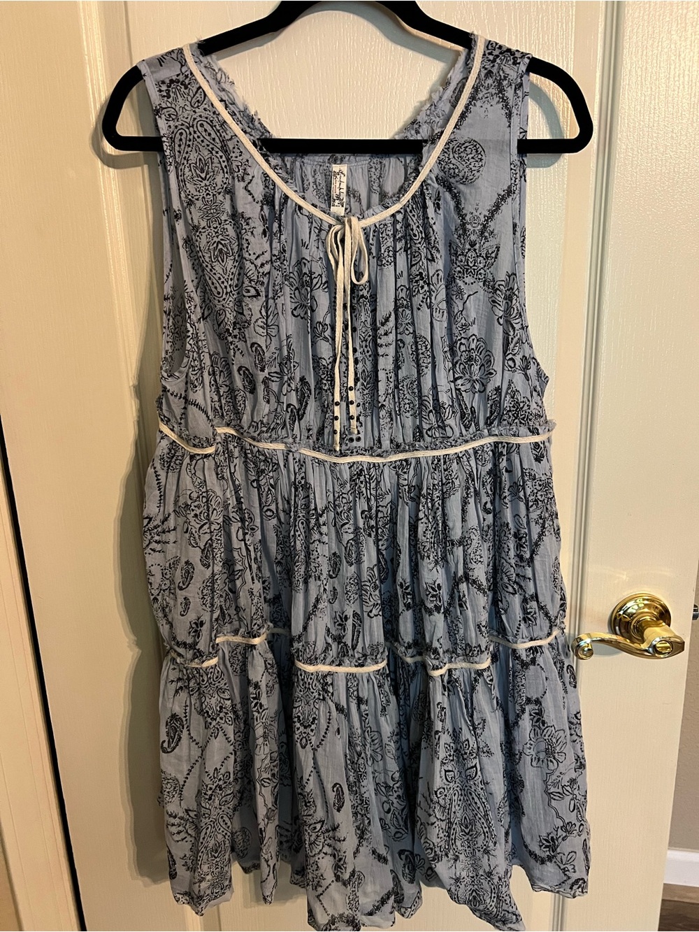Free People Intimately Light Blue And Navy Dress NWOT Size M